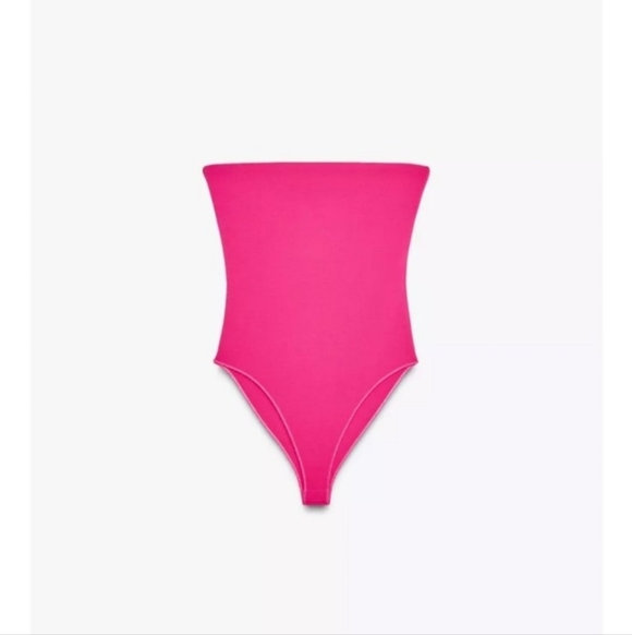 Zara Tops - STRETCH BANDEAU BODYSUIT SIZE S